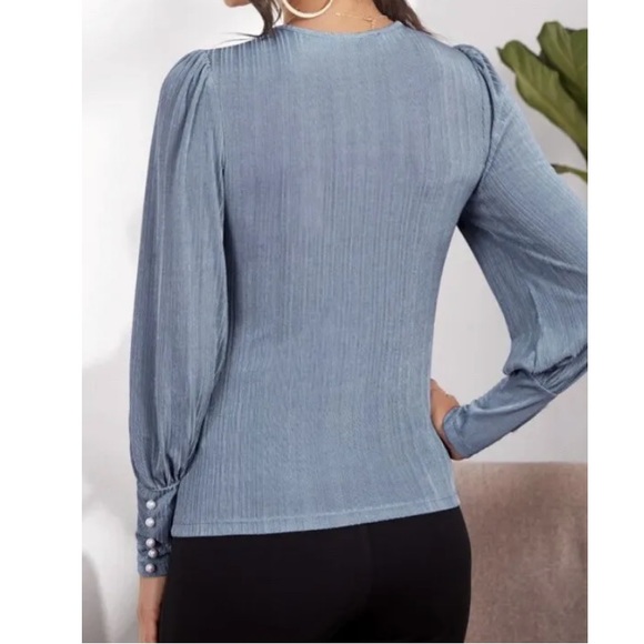 Puff Sleeve Top | Women’s Long Sleeve T Shirt - Picture 5 of 9